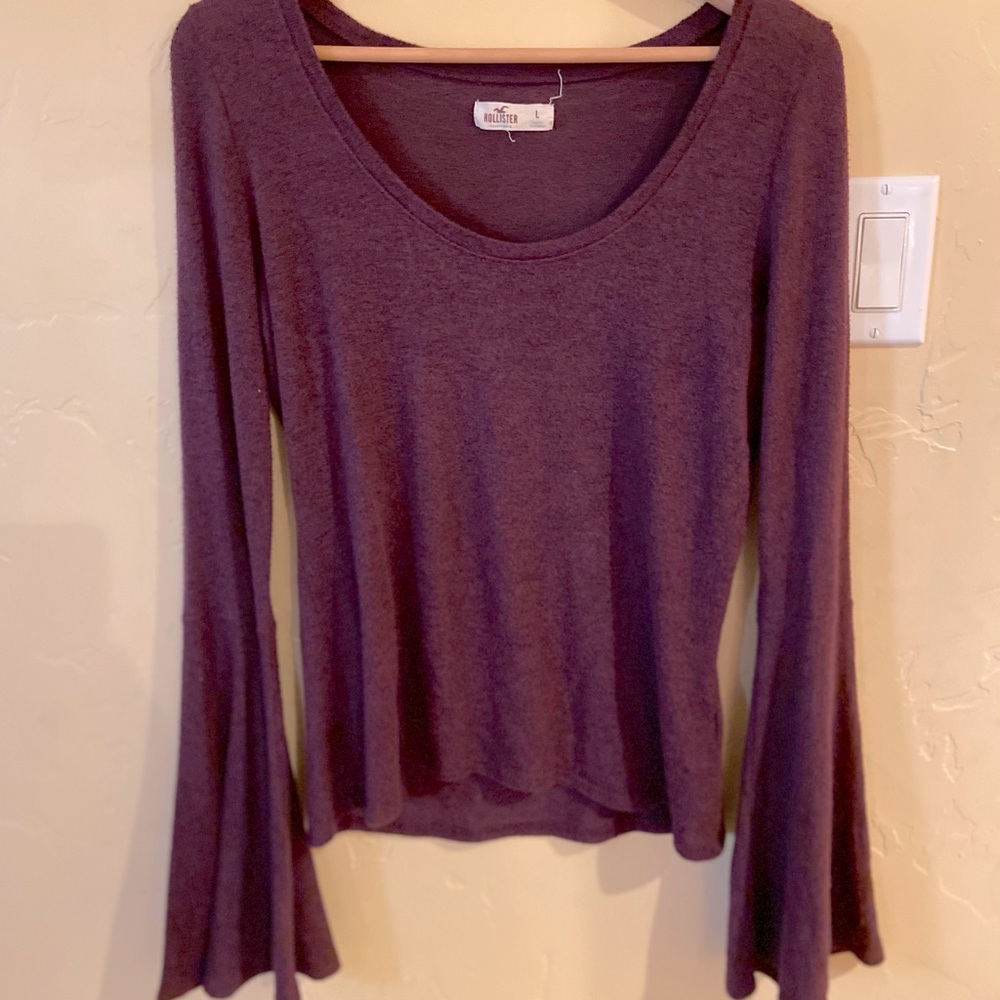 Purple Bell Sleeve Hollister Sweater